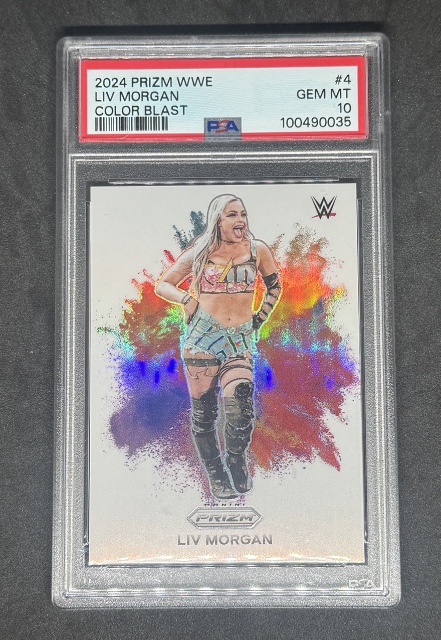 2024 Panini Prizm WWE Liv Morgan Color Blast Case Hit SSP PSA 10 #4