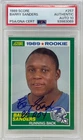 Barry Sanders Signed 1989 Score Detroit Lions NFL Rookie Card 89 ROY PSA Auto 10