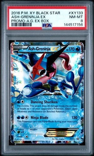 2016 Pokemon XY Black Star XY133 Ash Greninja EX PSA 8 144517156