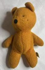 Vintage 1974 Animal Fair 8” Beanbag Teddy Bear Plush-NO EYES