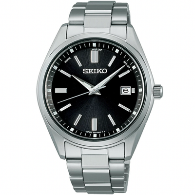 SEIKO Selection SBTM323 Black Solar Atomic Radio Men's Watch New