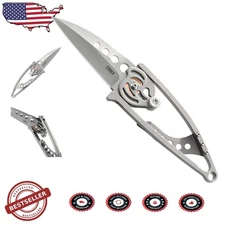 EDC Pocket Knife Stainless Steel Snap Lock Ambidextrous Clip