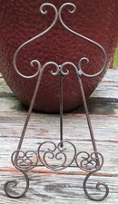 Wrought Iron Display Stand 15"T X 8.5" W Art/plate/book Holder