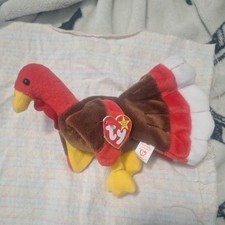 TY Beanie Baby Original Authentic 1996 Gobbles Turkey Thanksgiving "New/used
