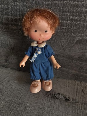 Vintage Plastic 5'' Doll Red Hair Freckles Strawberry Shortcake Hong Kong bin7