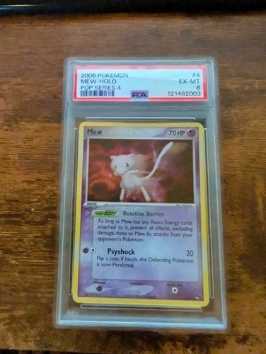 Pokémon TCG Mew Pop Series 4 Holo Card 4/17 PSA 6