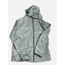 Zella Boys Zip-Up Hoodie Kids XL 14/16 Grey Space Dye Fleece Active Sweatshirt