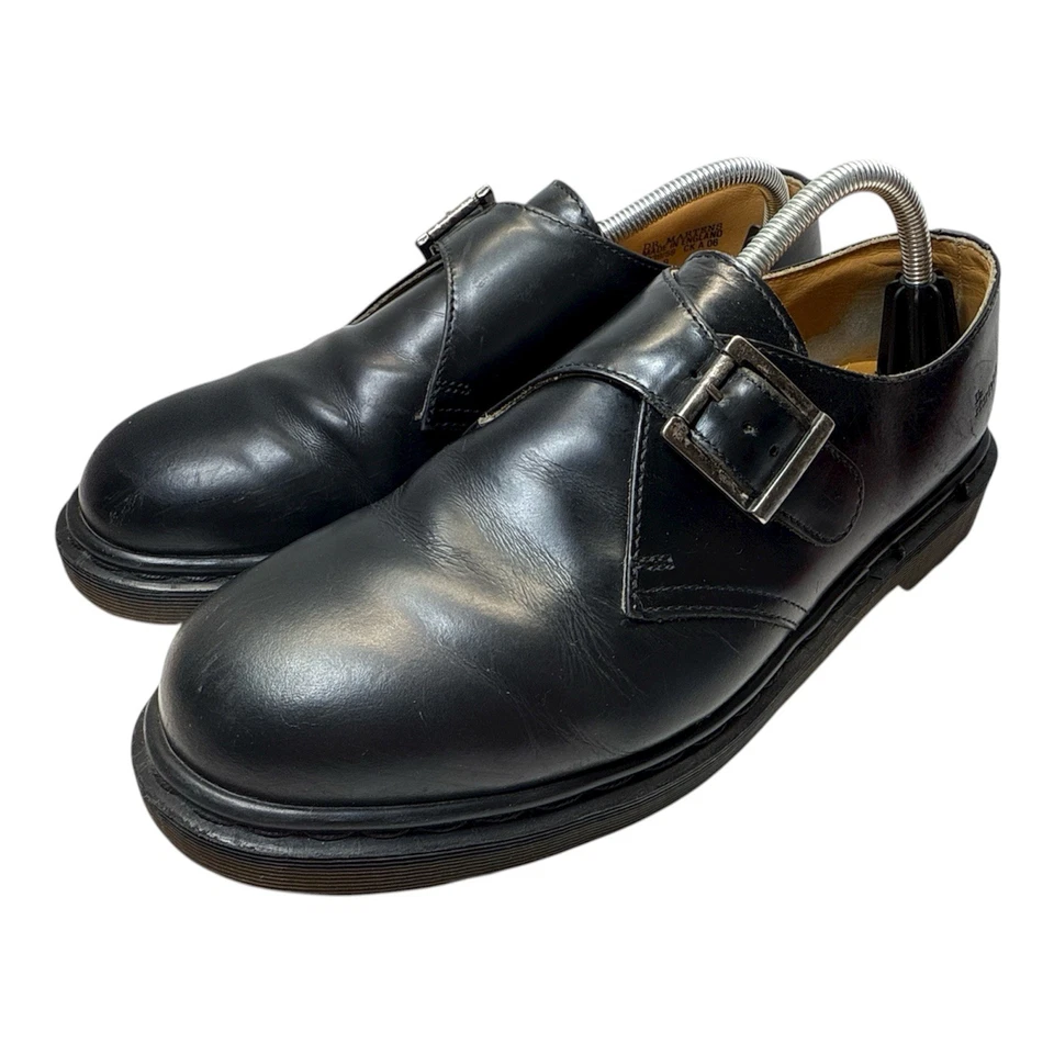 VTG Dr. Martens 2039 Monk Strap Black Leather Oxfords England US 9 - Image 4 of 4