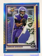 JORDAN ADDISON 2025 DONRUSS OPTIC AQUA PRIZM VIKINGS /349