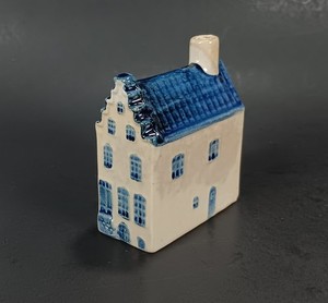 Vintage KLM Airlines Blue Delft Holland House #2 Rynbende Empty Decanter Chipped