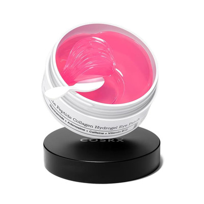 Pink Peptides Collagen Hydrogel Eye Patch for Puffy Eyes and Dark Circles, under