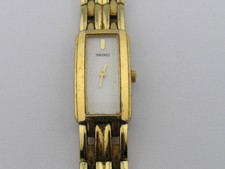 Vintage Seiko Ladies Dress Watch 4N00-7089 Gold Tone Working Quartz