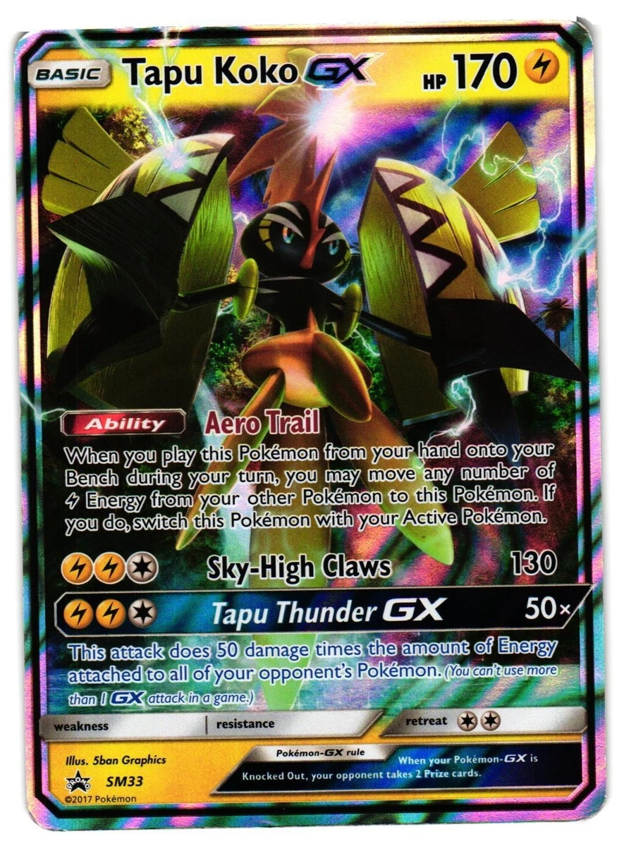 tapu koko pokemon card gx - 47/145 Colorless Tapu Wilderness Tapu Koko GX - Guardians