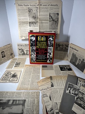 GONE WITH THE WIND Selznick Credit Film Strip w/Clippings & Golden Age Film Book