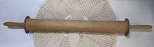 Vintage Commercial 30&rdquo; Rolling Pin Metal Spacers Consistent Thickness Hardwood