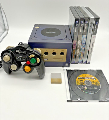 Nintendo GameCube Konsole Blau Controller Bundle 6 Games Mario + Memory Card