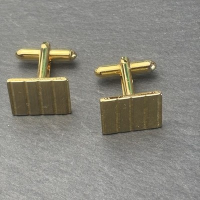 Vintage Windsor Gold-Toned Cufflinks Boxed Men s Formalwear 