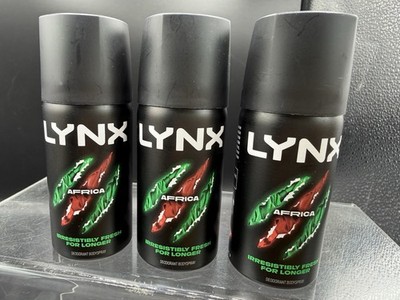 Lynx Africa Deodorant / Body Spray Travel Gym Mini Dosen Flaschen - 3 x 35 ml