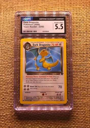 Pokémon Dark Dragonite TCG Card 22/82 CGC 5.5