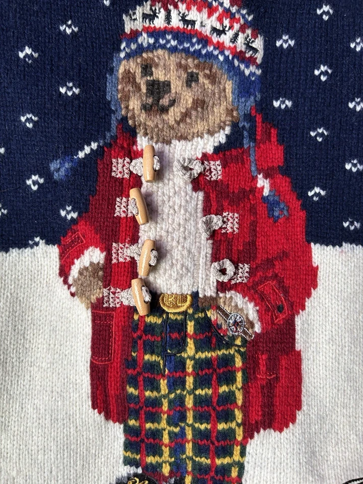 Праздничный опрятный медвежий шарф Polo Ralph Lauren - Изображение 3 из 4