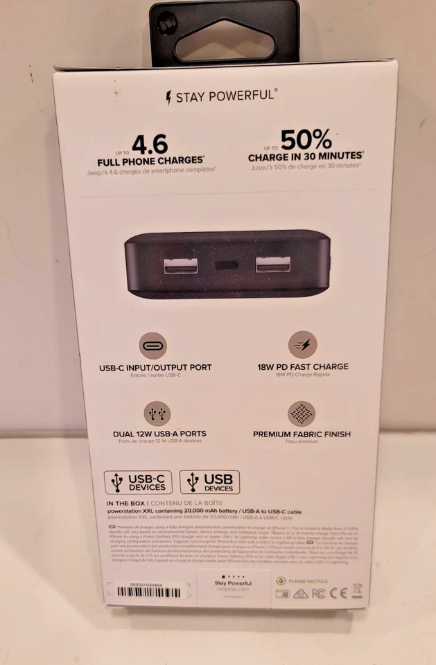 Batería Portátil Mophie PowerStation XXL - Negra Nueva Caja Sellada Foto 3 de 4