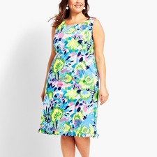 Talbots Floral Sateen Sheath Dress Size 24W