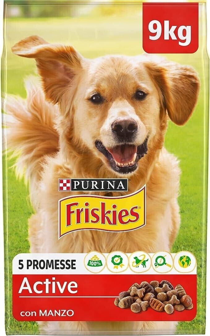 Purina Friskies Balance Crocchette Per Cani Adulti - Con Pollo, Manzo E Verdure, Sacco Da 9kg