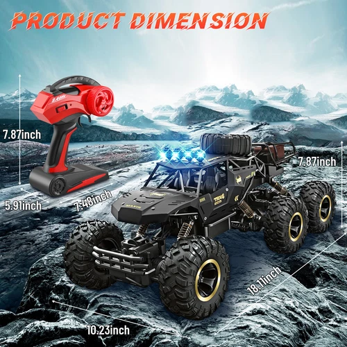 1:12 Big 4WD Remote Control RC 46CM Cars Electric Toy Car Monster Truck 6 Wheels - Picture 13 of 24