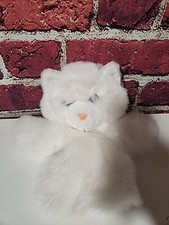 VINTAGE DAKIN WHITE PERSIAN KITTY CAT PLUSH PUPPET STUFFED TOY ST2