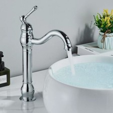 Bathroom  Kitchen Sink Water Faucet Polished Chrome Rotable Basin Faucet Taps
