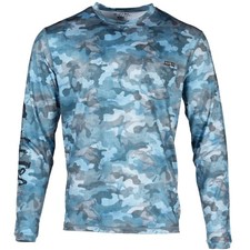 Salt Life Hammerhead Abyss Camo SLX UVapor UV30 Salty Size L Salt Life Blue NWT