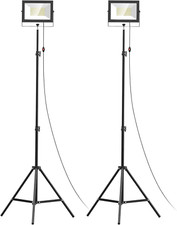Led Work Light with Stand: 2 Set 22000 Lumen 200W Led Tripod Work Light - Adjust