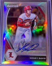 2021 Panini Draft Picks HENRY DAVIS SILVER PRIZM AUTO #PDP1 PIRATES PROSPECT SP