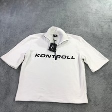 Kappa Hoodie Mens Small S Kontroll Pullover Quarter Zip White Half Sleeve