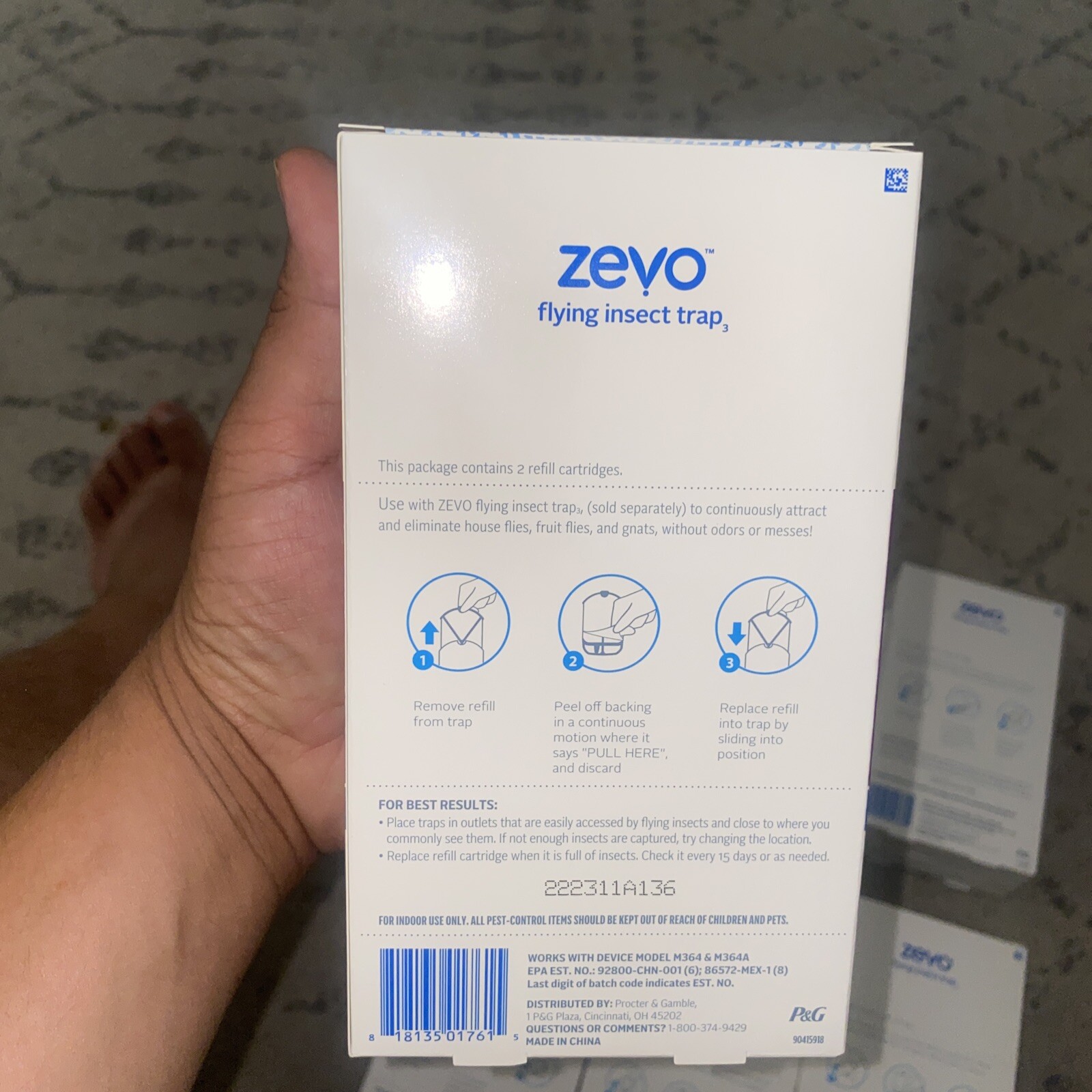 (6) 2 pack Zevo Flying Insect Trap Refill Cartridges 12 Total Free