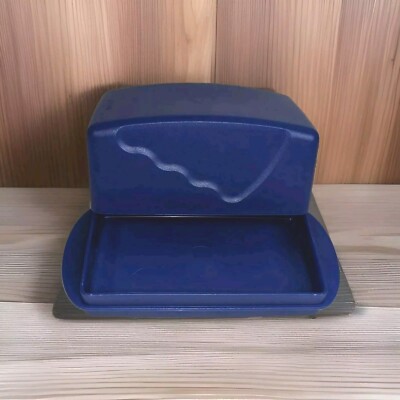 Tupperware Impressions 1Lb Butter Dish Blue New!!! 3391A-3