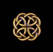 6PC VINTAGE BRASS CELTIC KNOT LEATHERCRAFT WESTERN SADDLE SPUR STRAPS CONCHOS