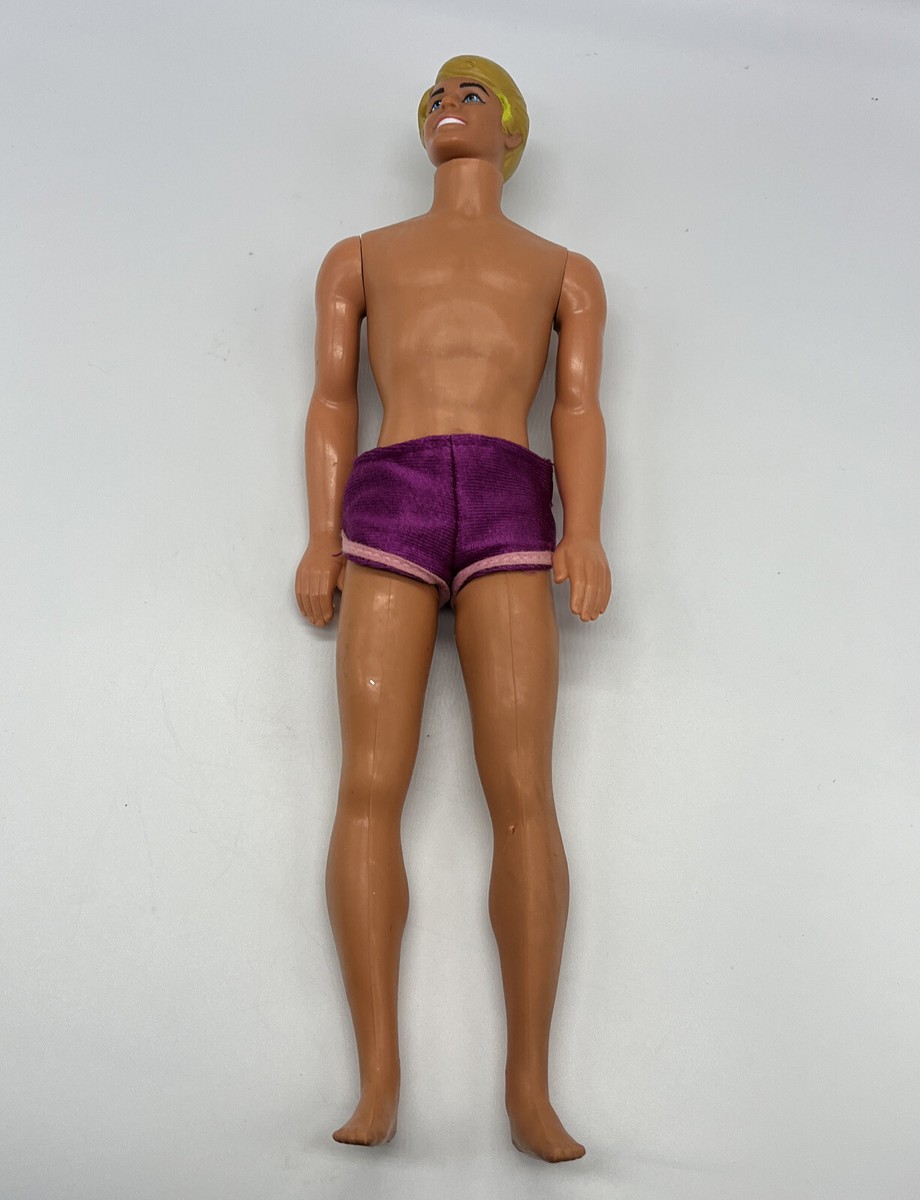 Vintage 1968 Mattel Blonde Ken Male Barbie Doll Blue Eyes