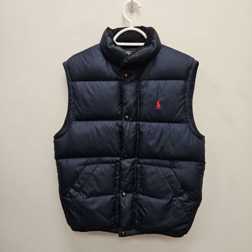 Ralph Lauren Polo Gilet Mens Down Puffer Navy Bodywarmer Vest Size Mens Small #3 - Picture 1 of 9