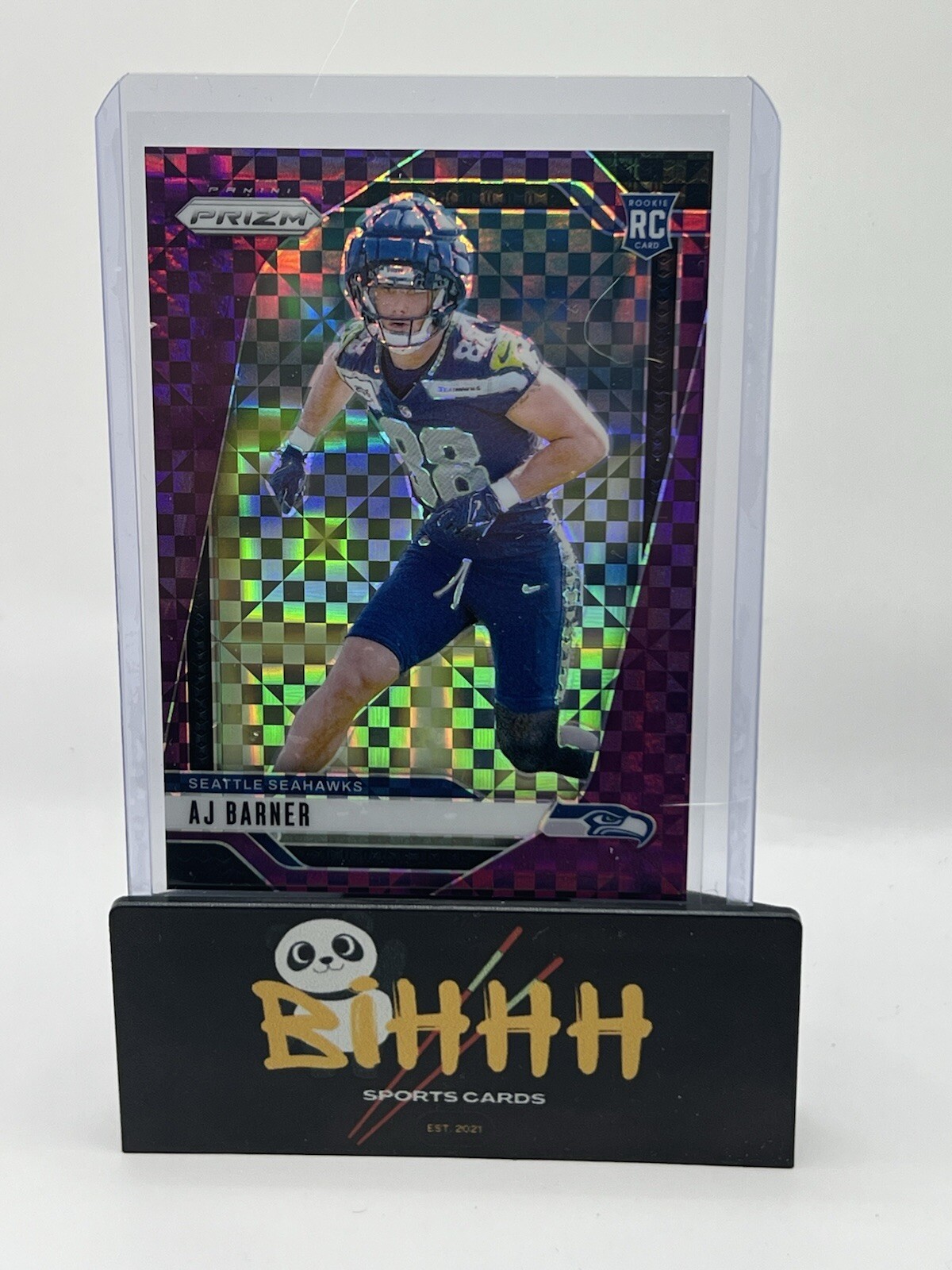 2024 Panini Prizm AJ Barner Purple Power RC 28/49 #304 Seattle Seahawks Rookie