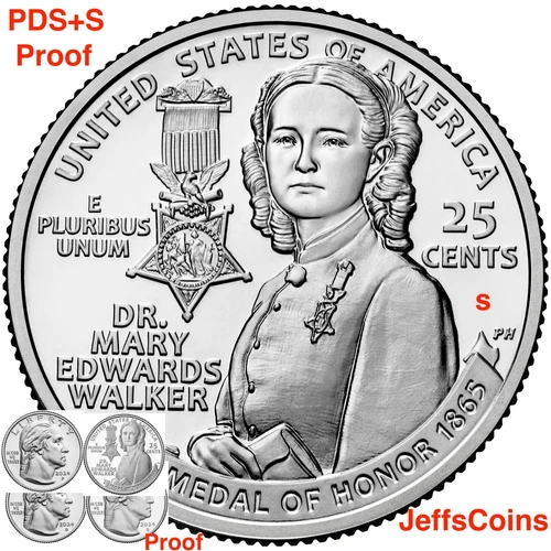 Photo of a 2024-P American Women Quarters Mary Edwards Walker from an eBay listing that sold on Jul 19, 2026