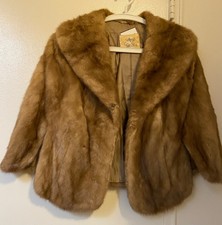 Vintage Macy's Little Shop Women's Fur Coat Jacket Sz S/m