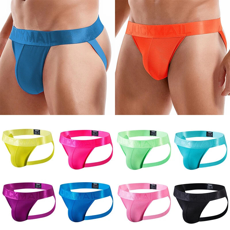 Mens Jockstrap Thong Mesh Bikini Letters Sexy Gay Underwear G String  Lingerie