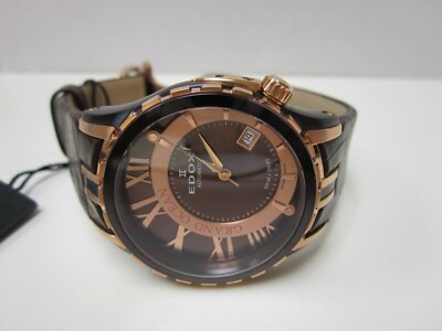 EDOX Grand Ocean 37008-357BR BRIR Damenuhr ungetragen wie Neu