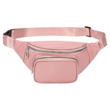 Large Fanny Pack for Women Men Waist Packs Belt Bag with Zipper Pockets Cross...