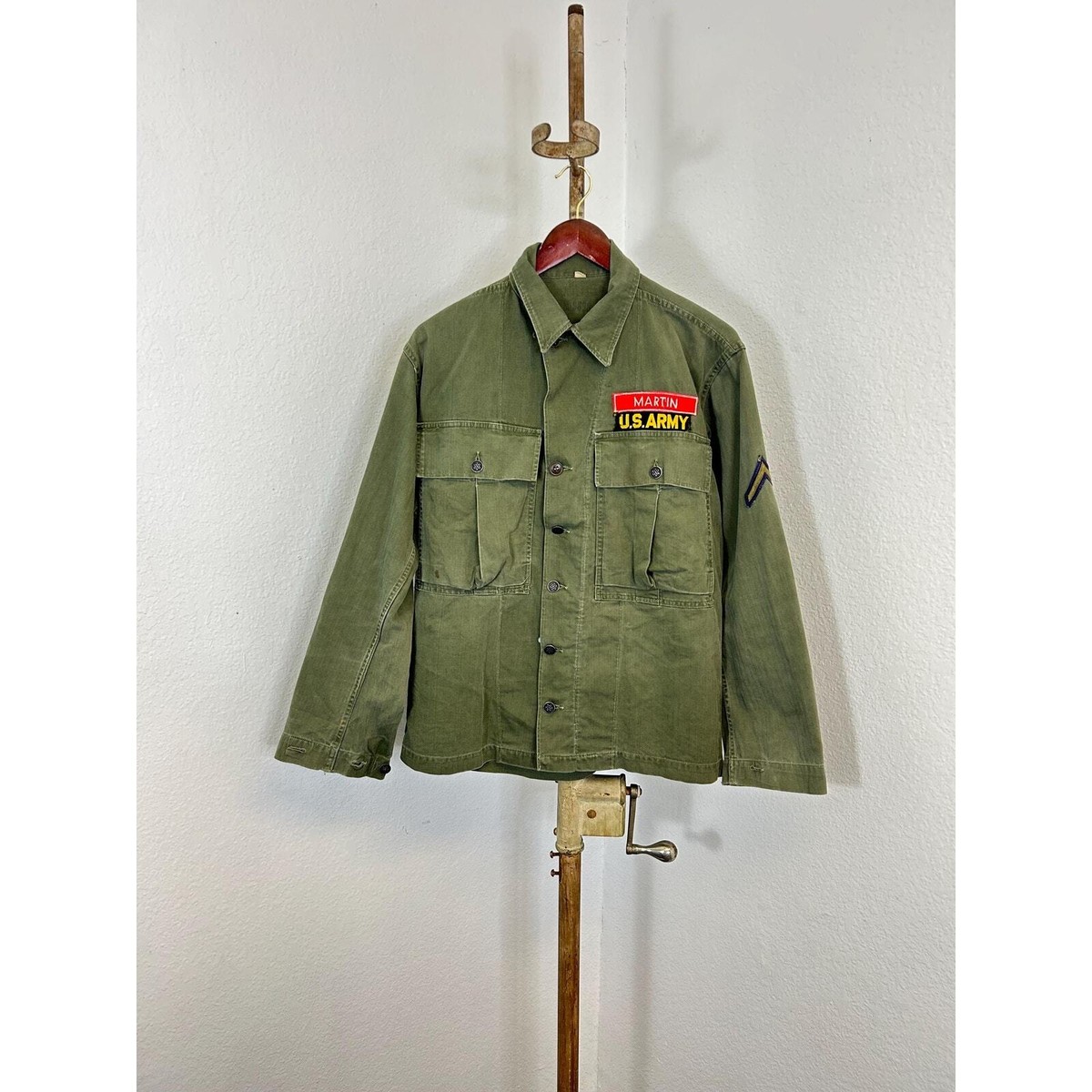 wwii 40s vintage military M-43 HBT combat utility shirt wwii 40s vintage military M-43 HBT combat utility shirt