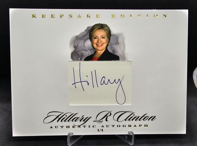 HILLARY CLINTON 2023 SUPER BREAK KEEPSAKE EDITION 1/1 CUT AUTOGRAPH RARE