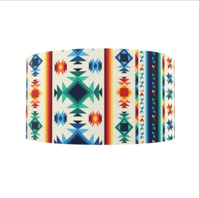 1 inch (1 yard) Southwest geometric aztec tribal printe Grosgrain Ribbon 1272847