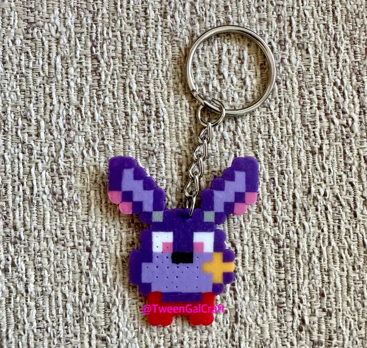 FNaF Glamrock Bonnie Keychain Perler (Security Breach Ruin DLC