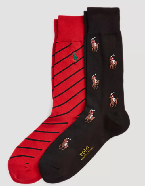 Polo RALPH LAUREN Socks Set Men's All Over Pony Green/Black/Purple/Blue/Pink thumbnail 8